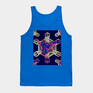 Snowflake Deep Blue Tank Top